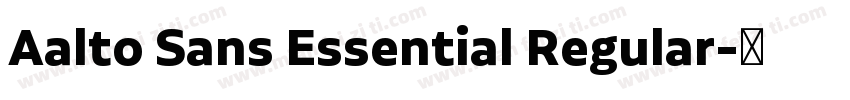 Aalto Sans Essential Regular字体转换
